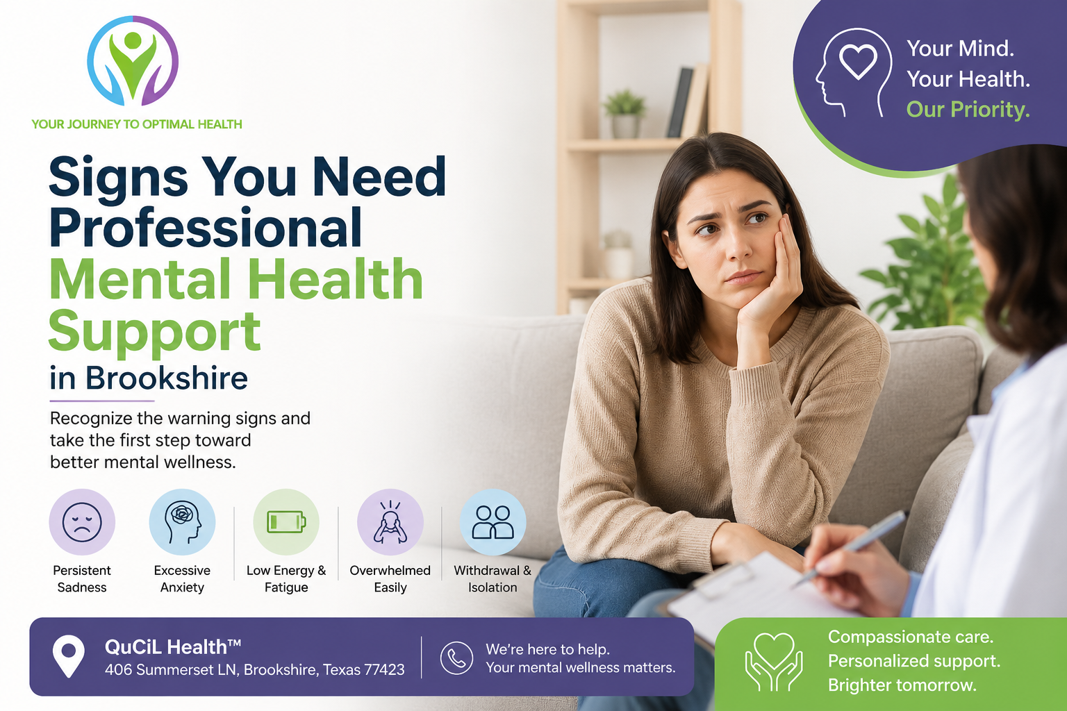 Signs You Need Professional Mental Health Support in Brookshire